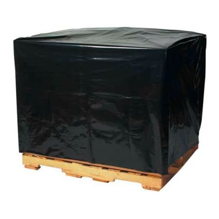 Box Packaging Pallet Covers, 48"W x 36"D x 72"H, 3 Mil, Black, 50/Pack PC162
